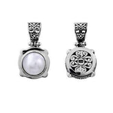 SP-5400-PEW Sterling Silver Pendant With Mabe Pearl Jewelry Bali Designs Inc